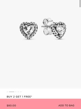 Pandora Stud Earrings - Silver